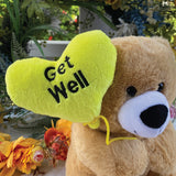 25cm Get Well Balloon Bear with Message on Feet