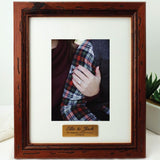 Wedding Personalised Mahogany Timber Photo Frame