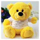 Personalised Yellow Bear 23cm Baptism Gift