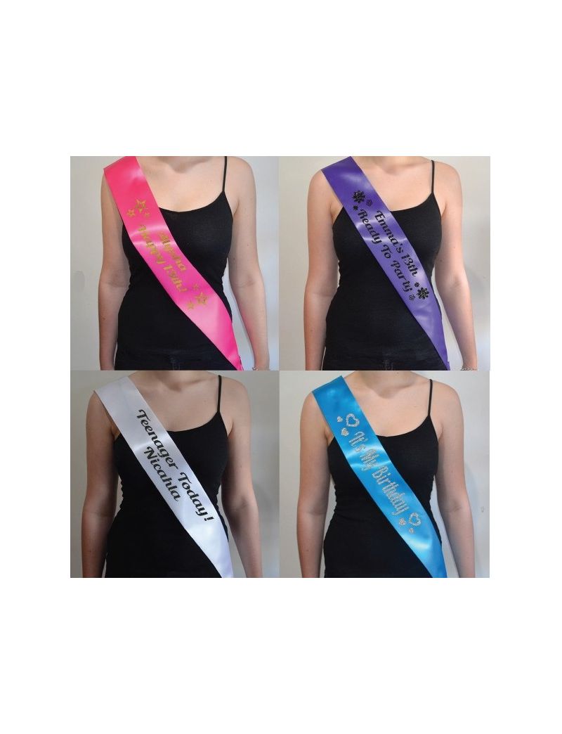 13th Birthday Personalised Custom Sash 10 Colours
