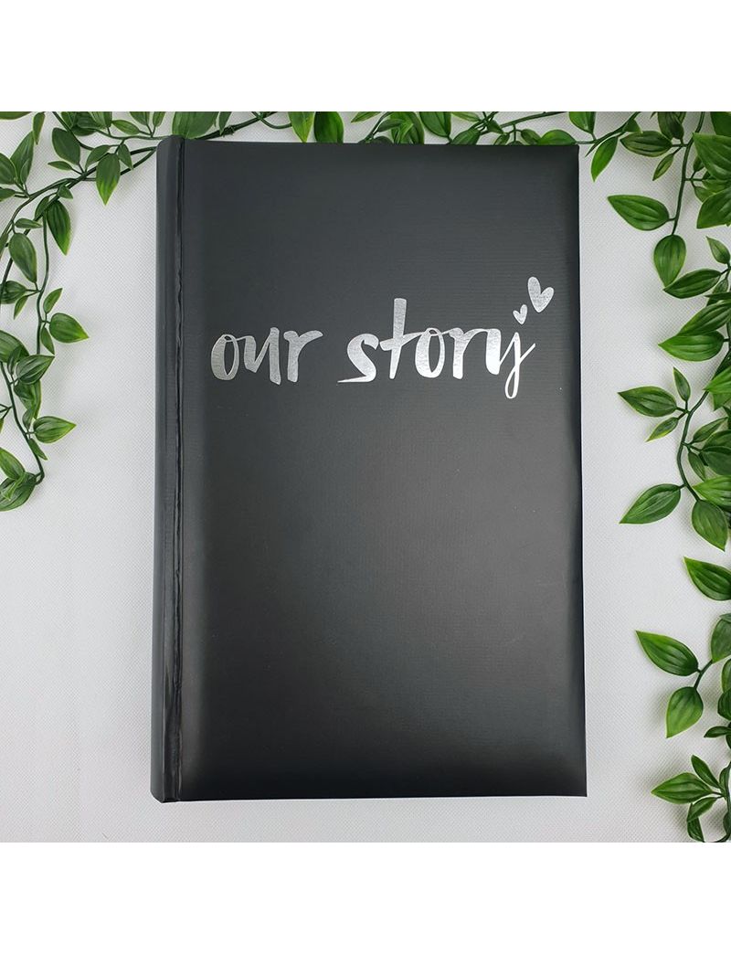 Our Story Photo Album 300 Photos Black