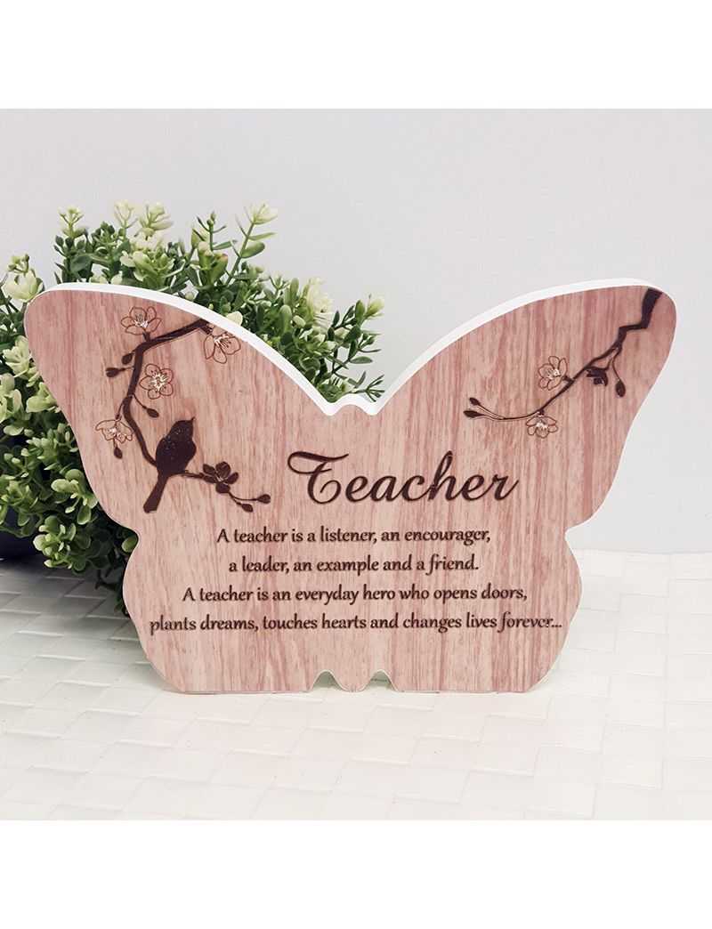 Teacher Butterfly Sentiment Plaque