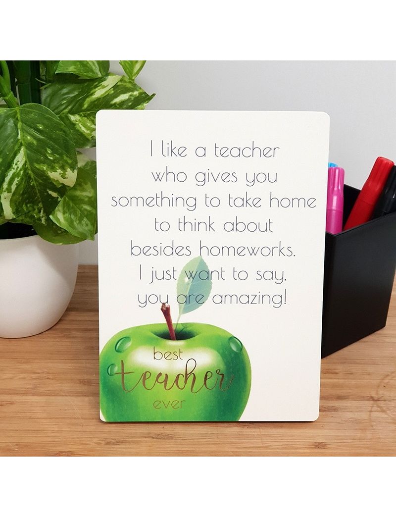Best Teacher Ever Desk Plaque - Amazing