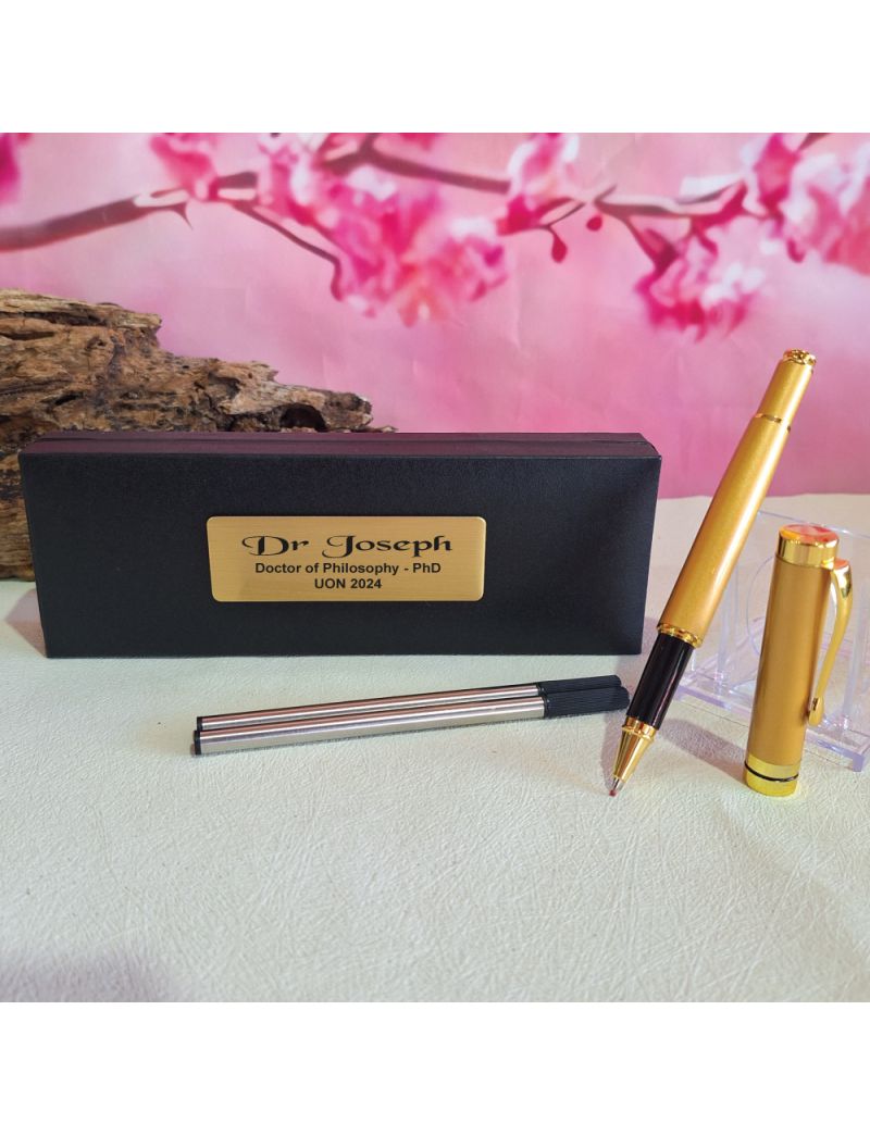 Personalised Graduation Gold Ballpoint Pen Set