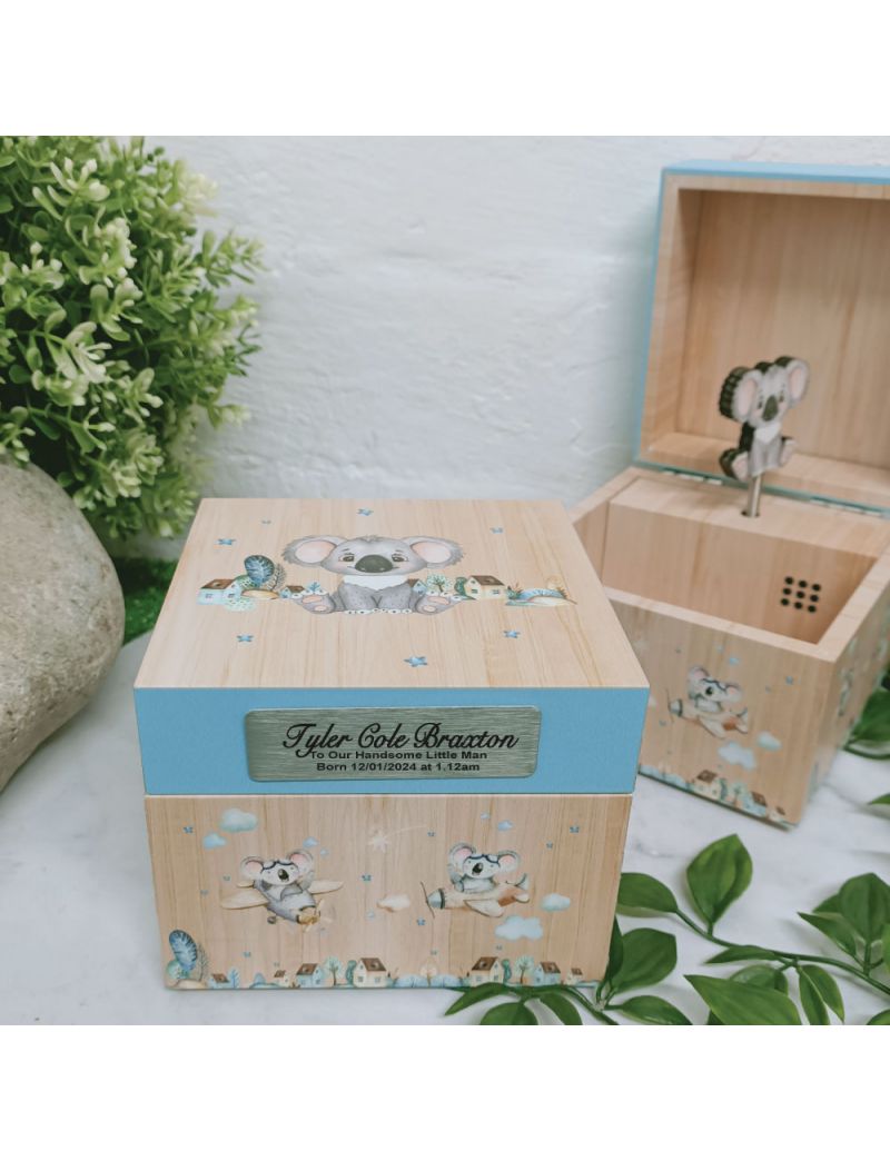 Personalised Koala Baby Music Box