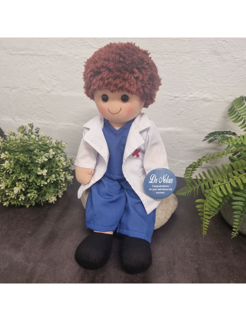 Graduation Doctor Rag Doll with Badge 35cm