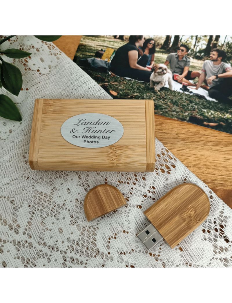 Wedding USB flash drive 64GB  with Bamboo Box