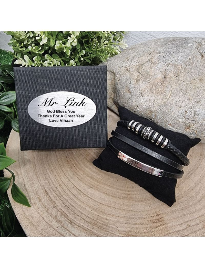Multilayer Leather Bracelet Teacher Gift Box