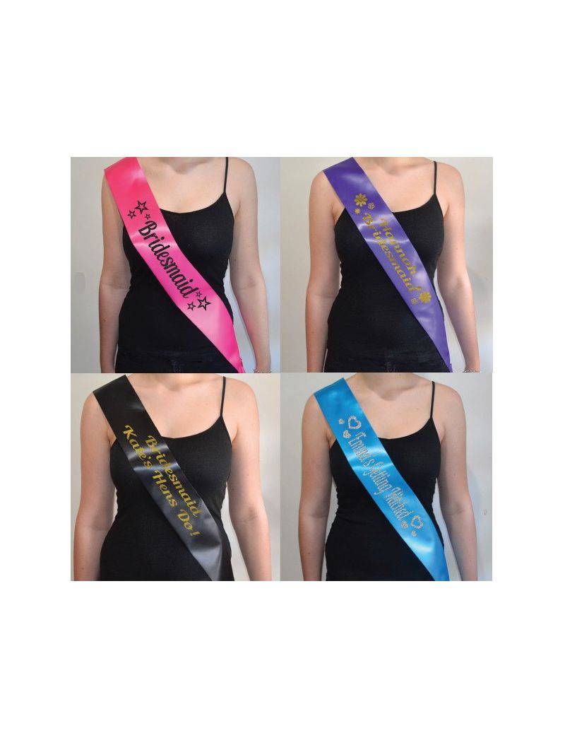 Personalised Hens Party Sash - Bridesmaid