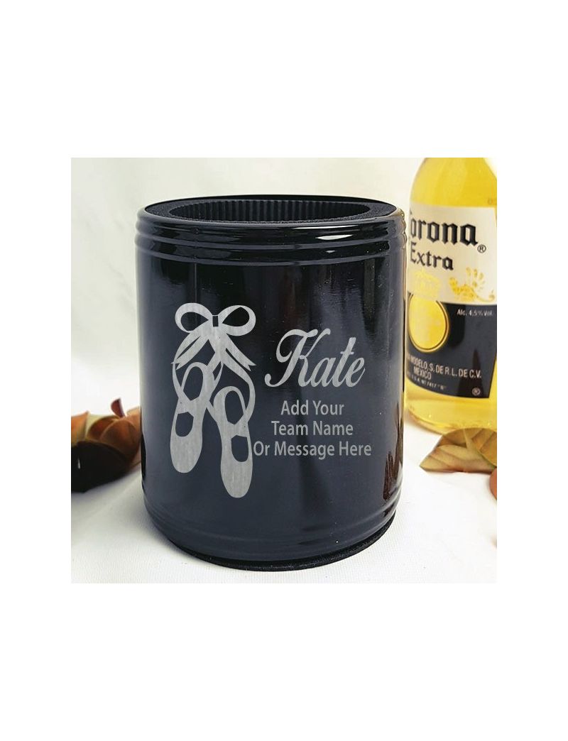 Dance Coach Engraved Black Stubby Can  Cooler Personalised