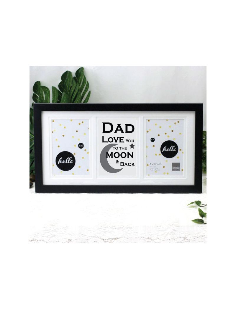 Dad Love You To The Moon Black Gallery Frame