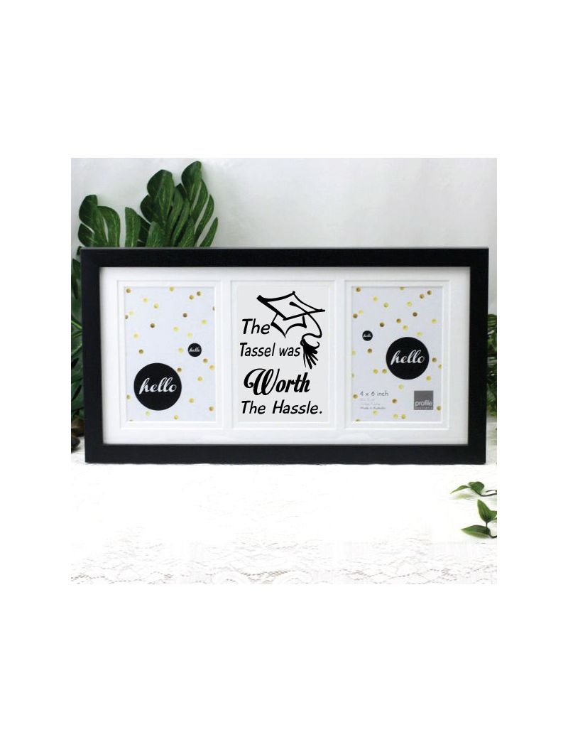 Graduation Black Frame Gallery Collage Tassle Print