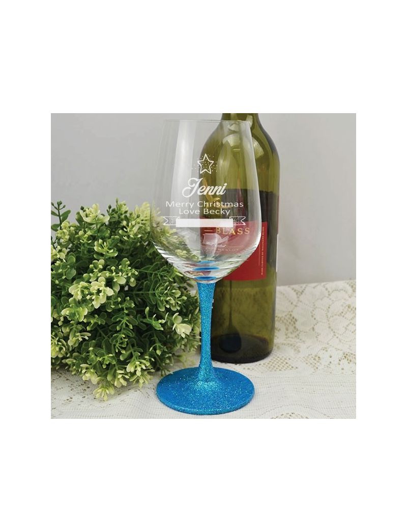 Christmas Engraved Personalised Wine Glass 450ml