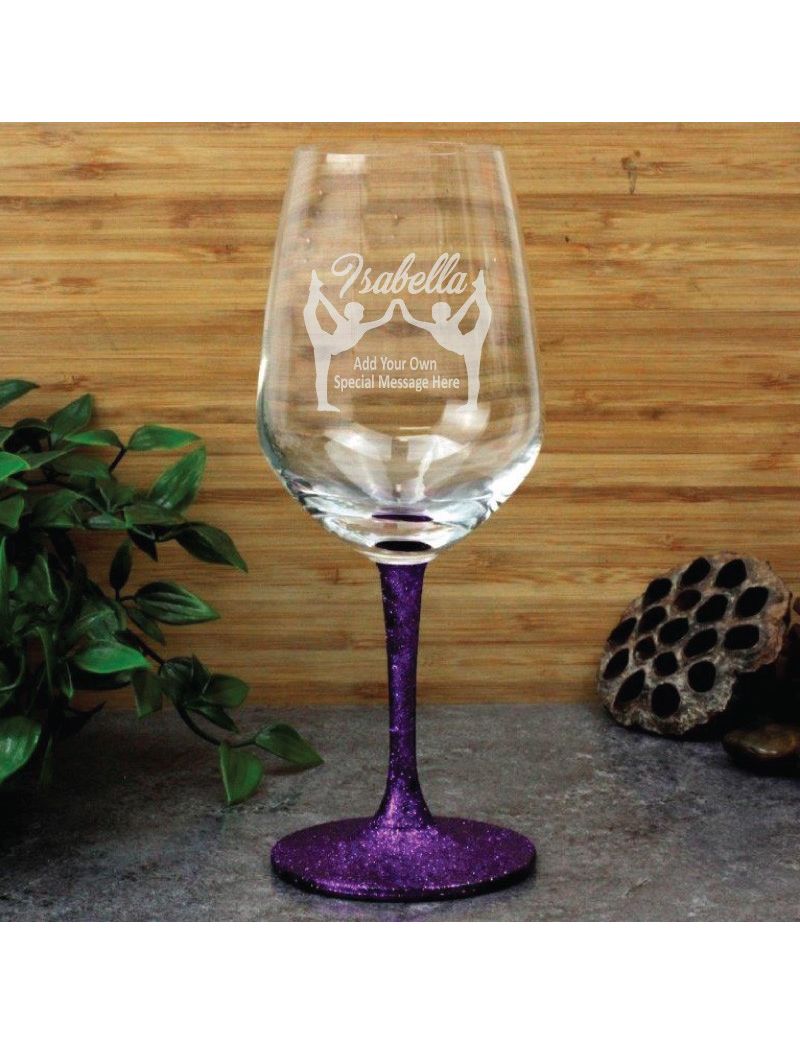 Gymnastic Coach  Engraved Personalised Wine Glass