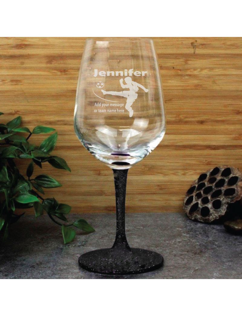 Soccer Coach Engraved Personalised Wine Glass