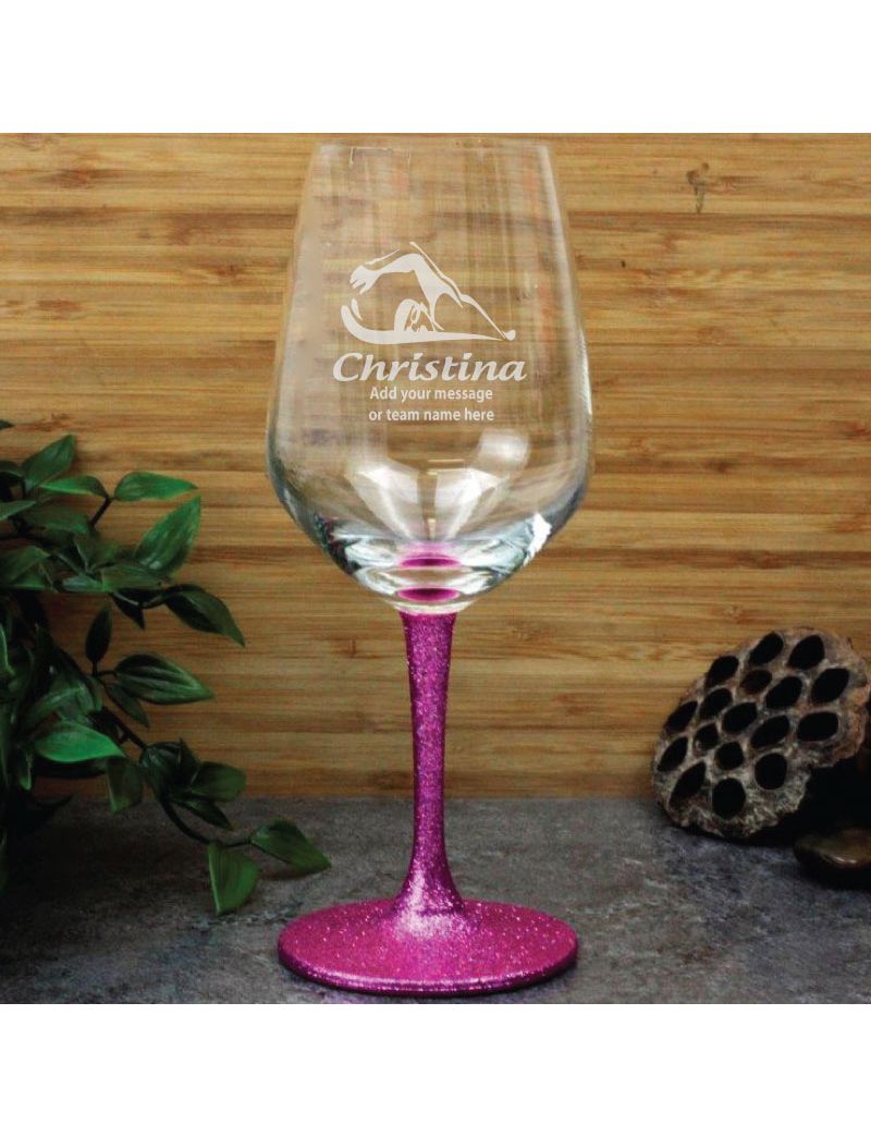 Swim Coach  Engraved Personalised Wine Glass