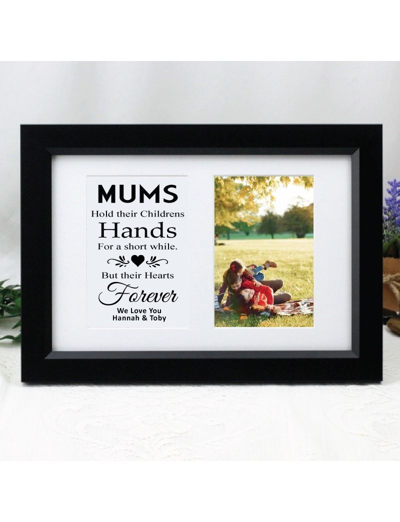 Mum Photo Frame Typography Print 4x6 Black