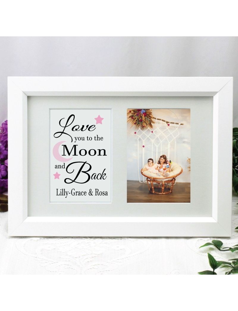 Love You Photo Frame Typography Print 4x6 White