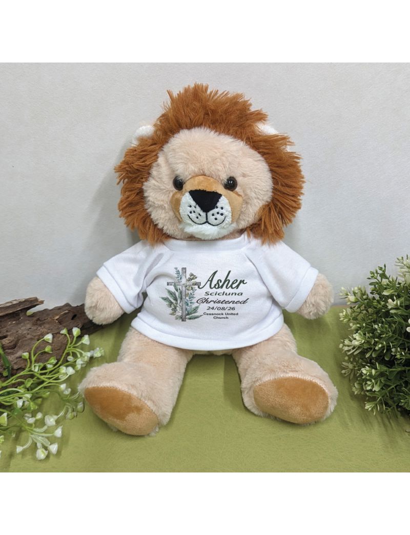 Christening Personalised Lion Toy Chubbs