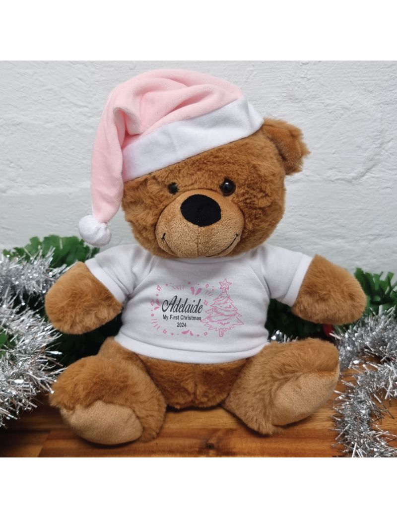 Personalised Christmas Bear 30cm Brown