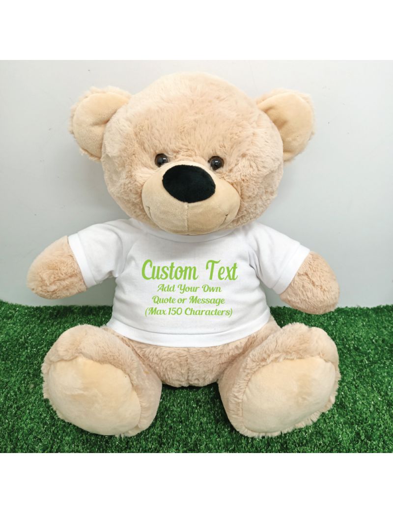 Custom Text Message Bear 40cm Cream