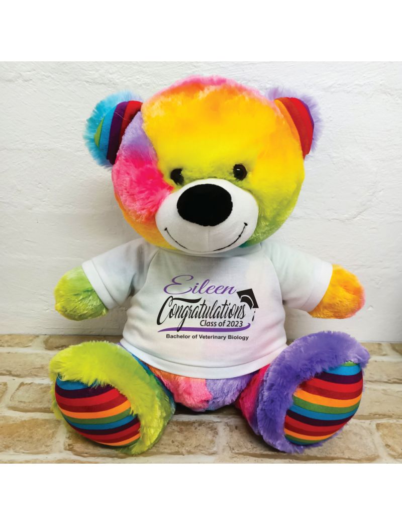 Congratulations Graduation Bear Rainbow 40cm
