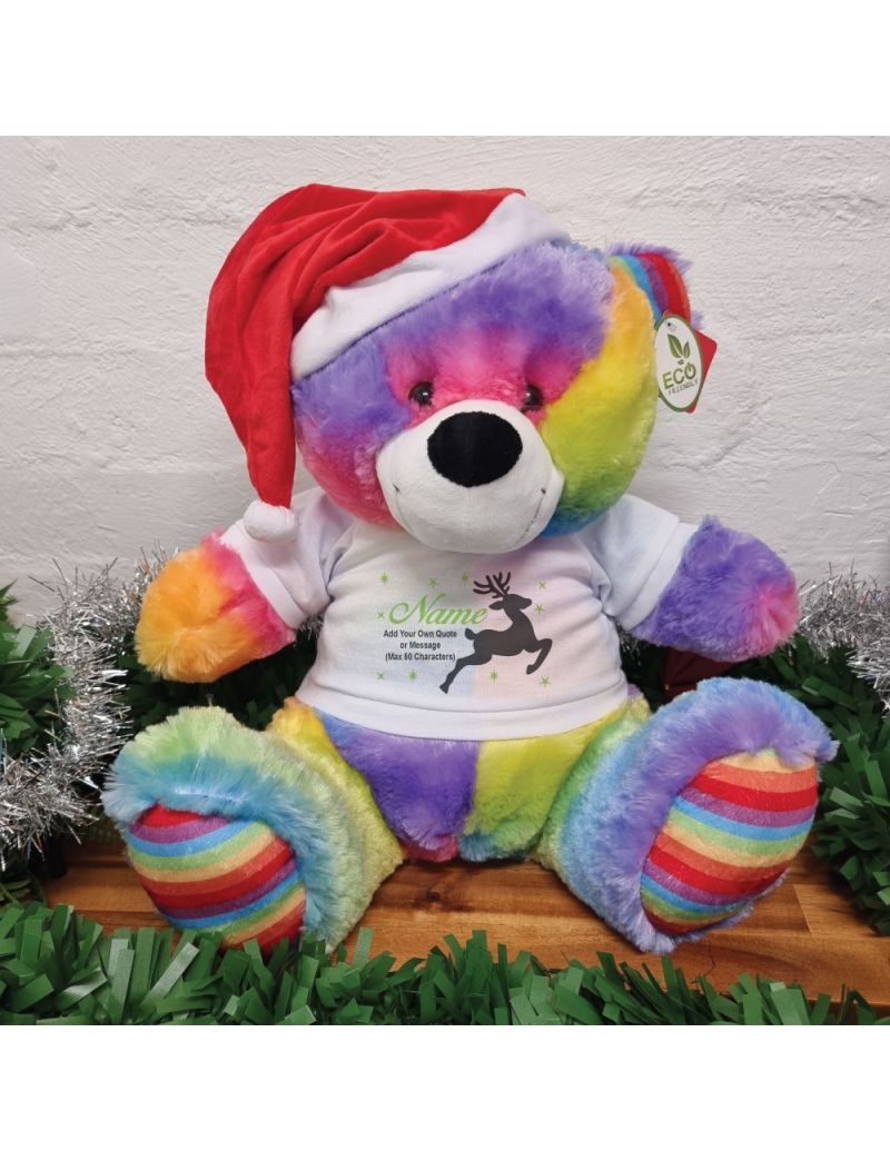 Christmas Rainbow Bear 40cm Reindeer T-Shirt