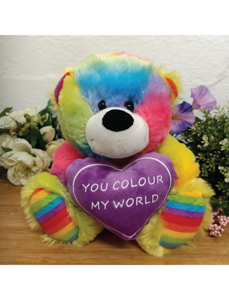 You Colour My World Rainbow Bear