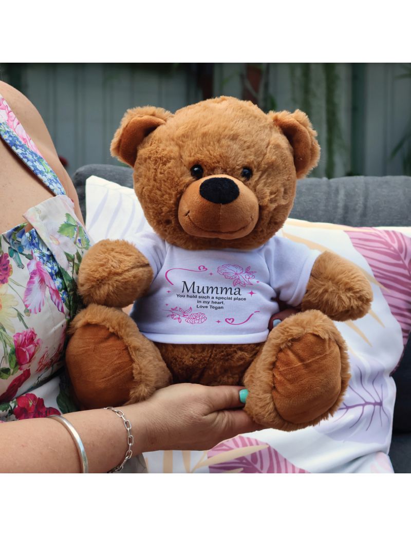 Personalised Mum Bear 30cm Plush Brown