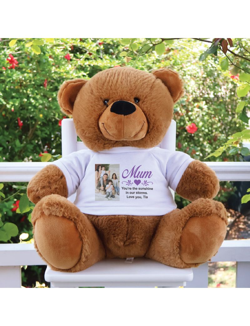 Mum Photo TShirt Bear Brown Plush 40cm