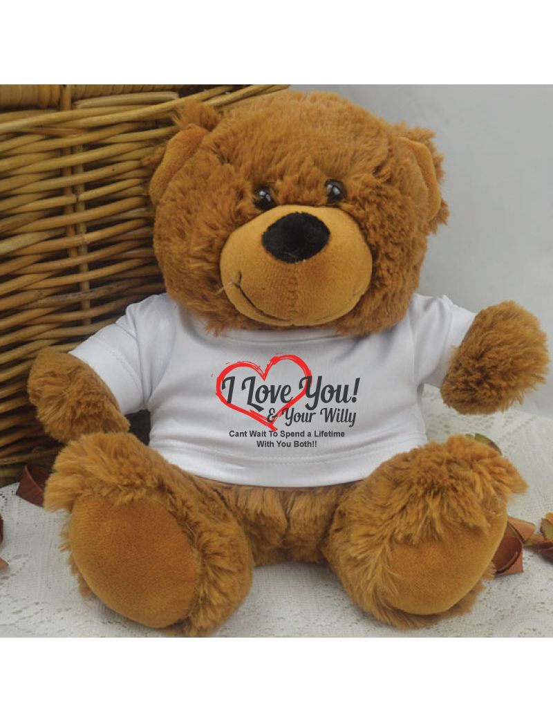 Love Your Naughty Bits Valentines Day Bear - Brown
