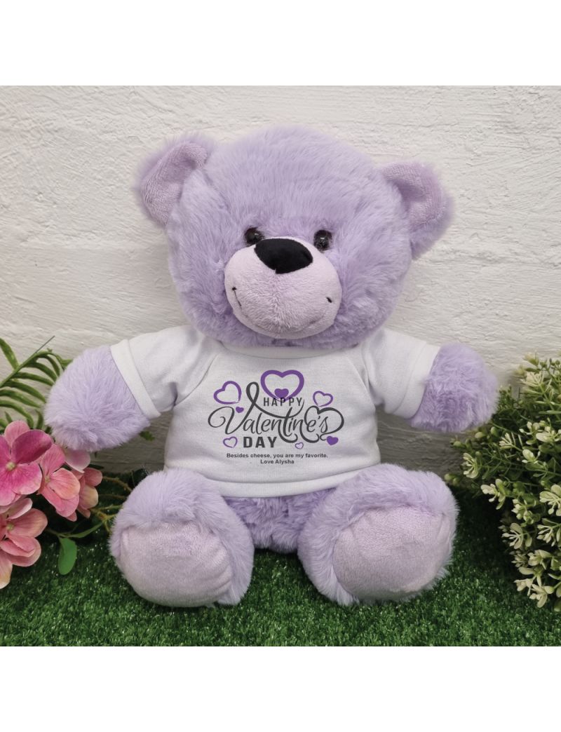 Happy Valentines Day Bear Lavender Plush 30cm