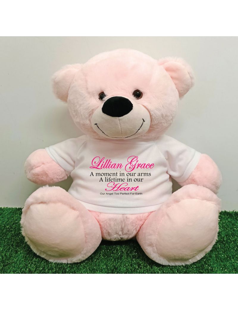 Personalised Memory Teddy Bear 40cm Light Pink