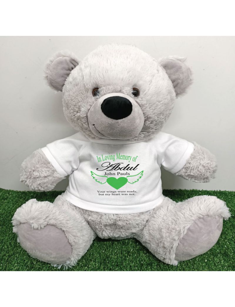 Memorial Teddy Bear Plush 40cm Grey