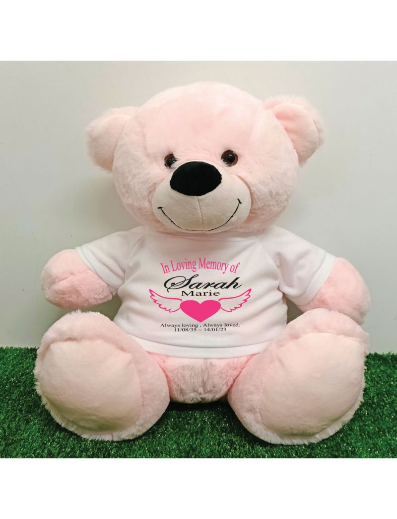 In Loving Memory Teddy Bear 40cm Light Pink