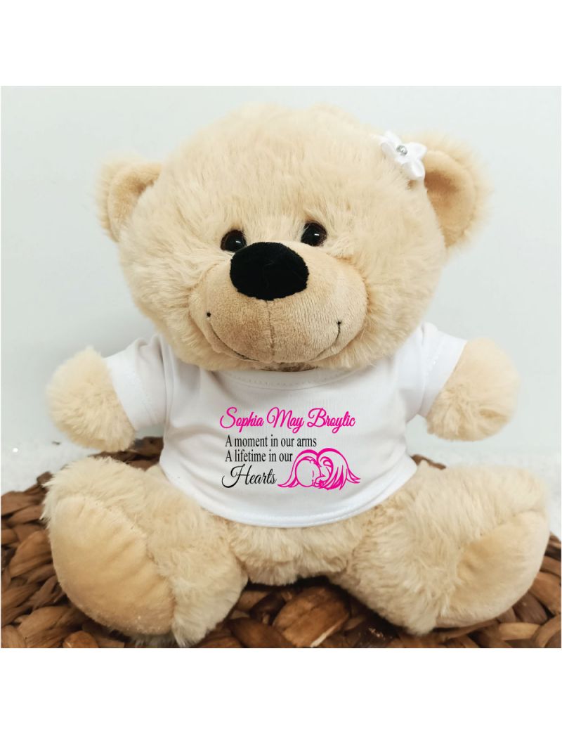 Personalised Baby Angel Bear Cream Plush