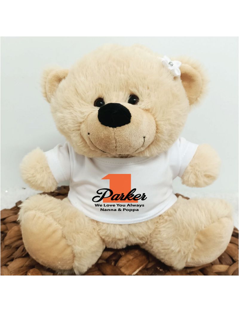 1st Teddy Bear Cream Personalised Plush