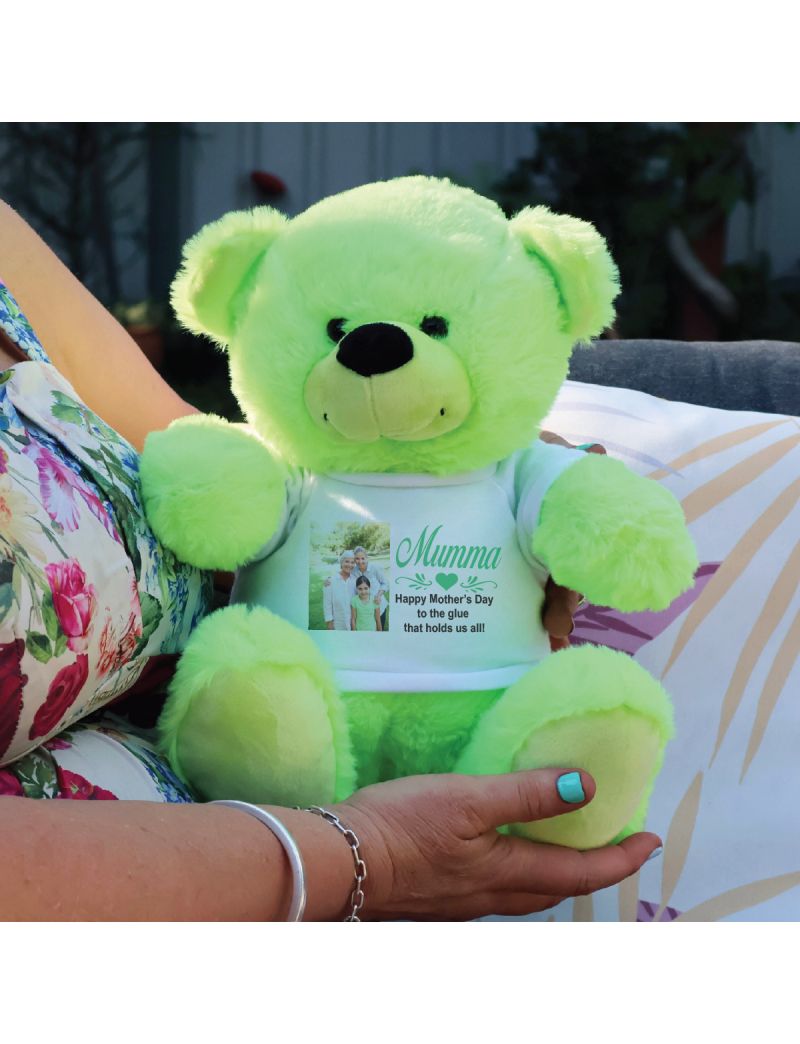 Mum Photo Bear Lime 30cm