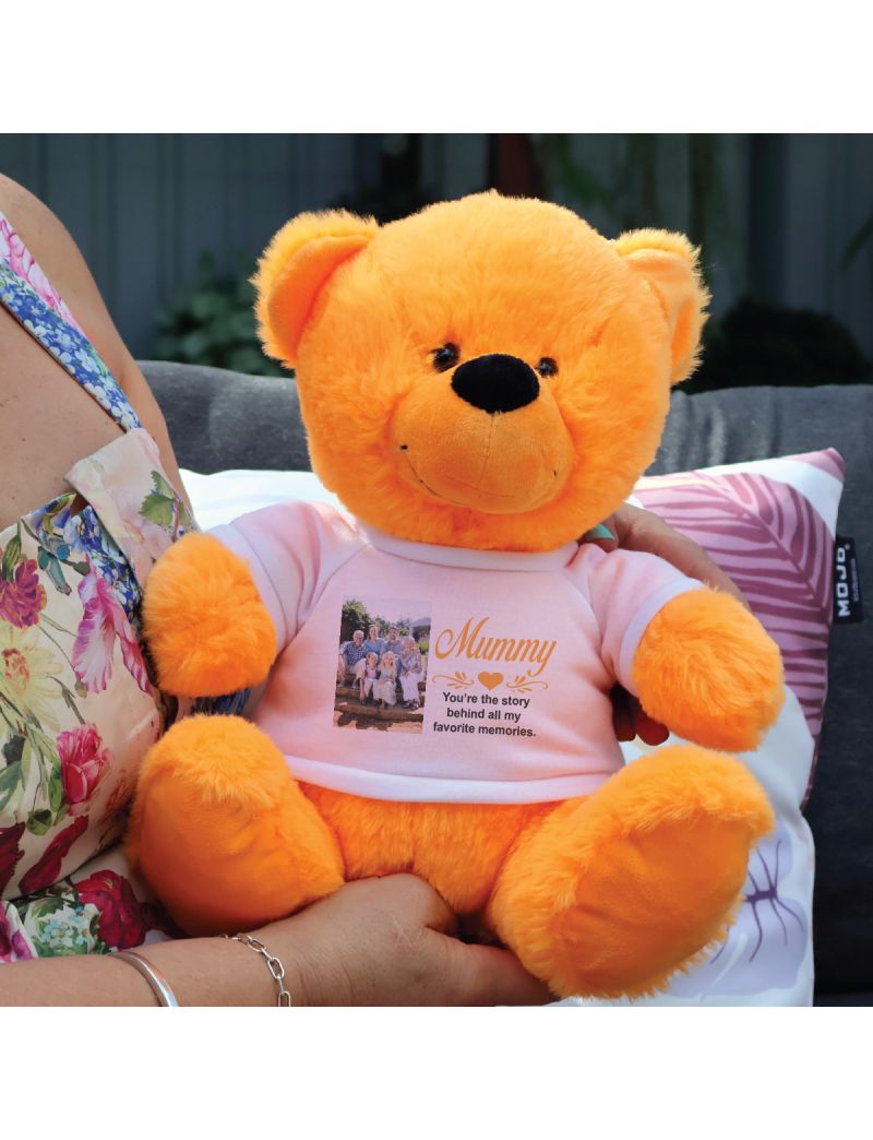 Mum Photo Bear Orange 30cm