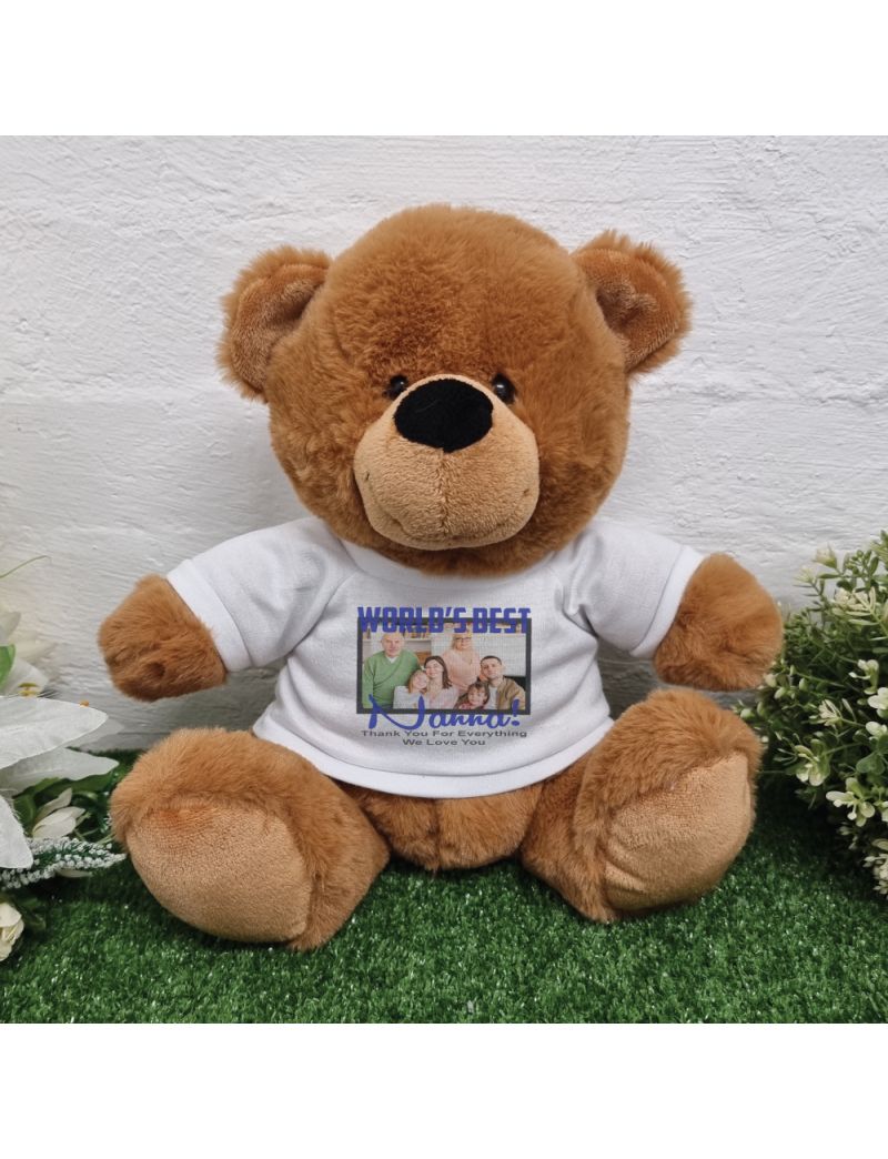 Worlds Best Nan Photo Bear Brown 30cm