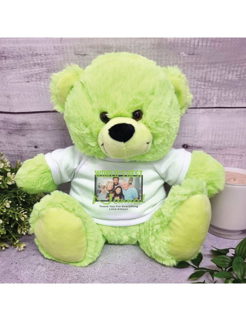 Worlds Best Nana Photo Bear Lime 30cm