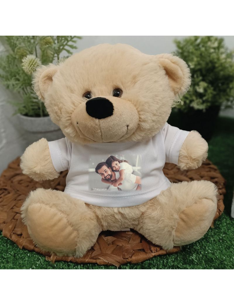 Personalised Photo T-Shirt Teddy Bear - Cream