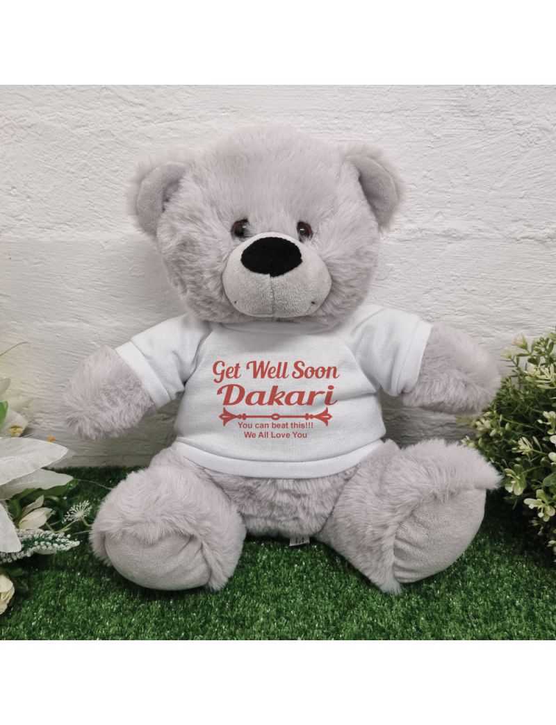 Get Well Soon Bear Grey 30cm