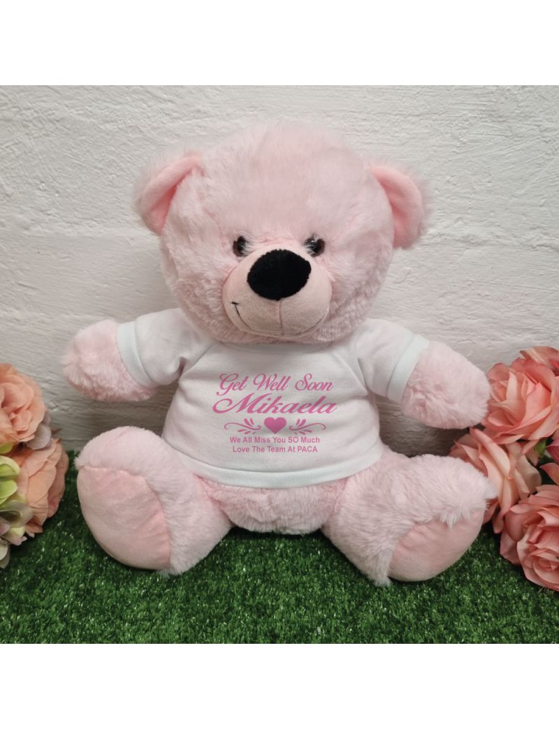 Get Well Soon Bear Light Pink 30cm