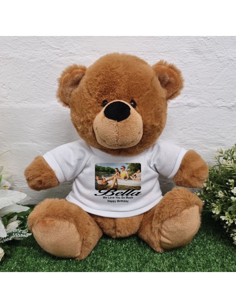 Personalised Photo Bear Brown 30cm
