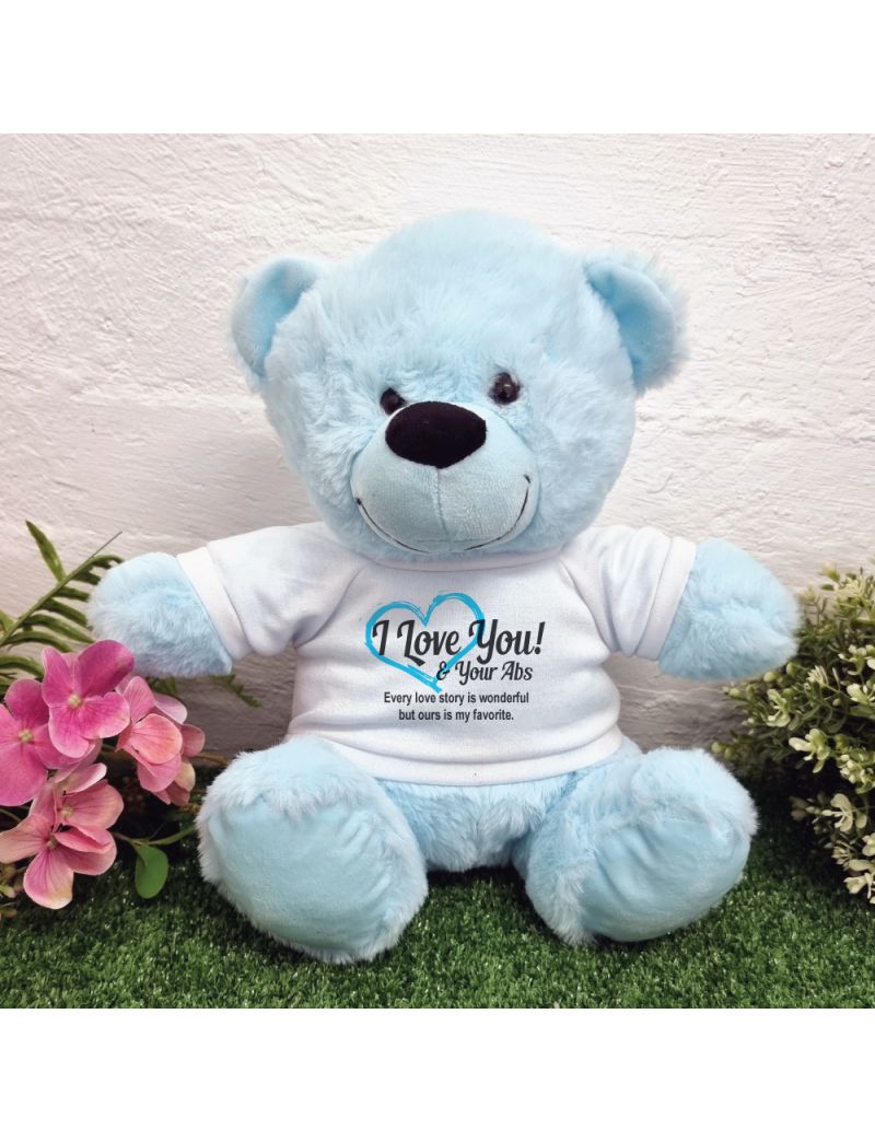 Valentines Day Bear Love Your Naughty Bits - 30cm light Blue