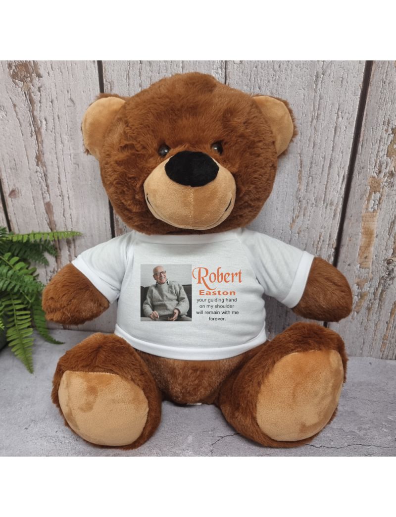 Memorial Photo Teddy Bear 40cm Brown