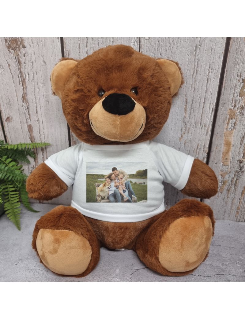 Personalised Photo Teddy Bear 40cm Brown
