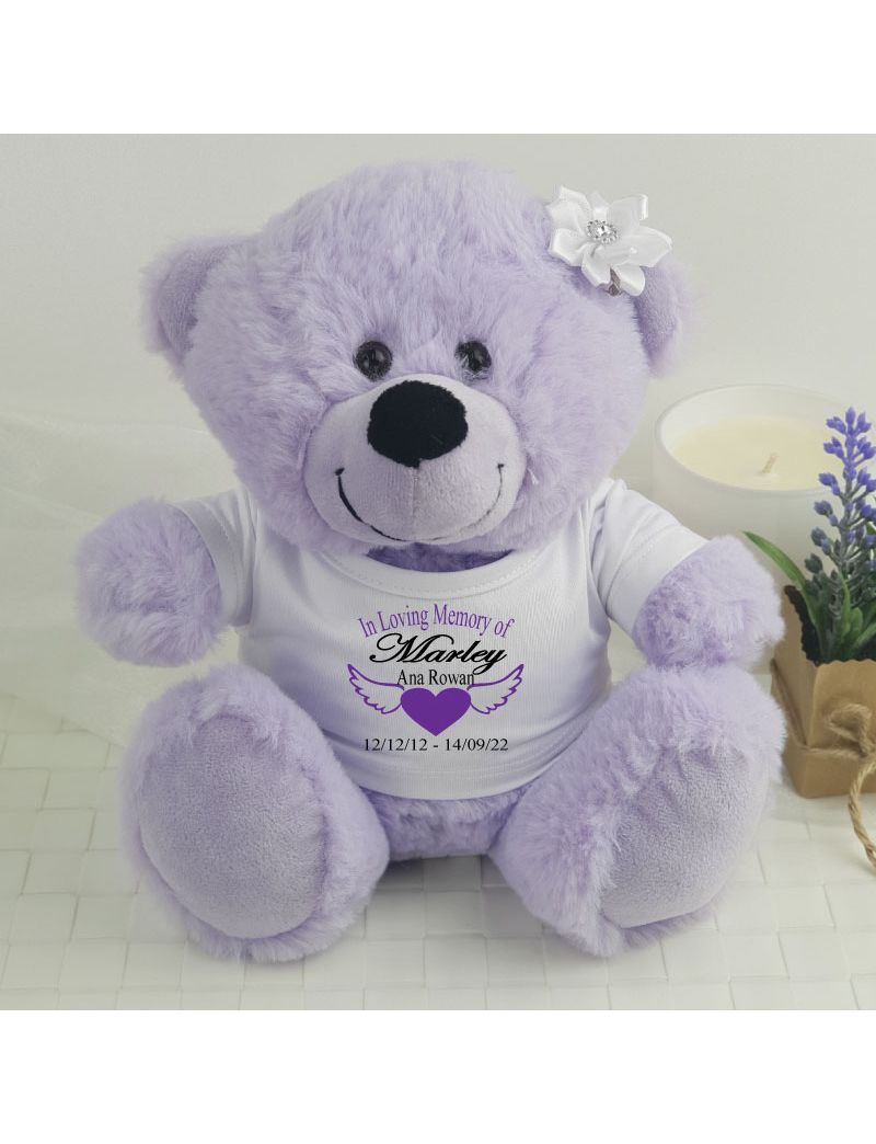 In Loving Memory Memorial Teddy Bear - Lavender