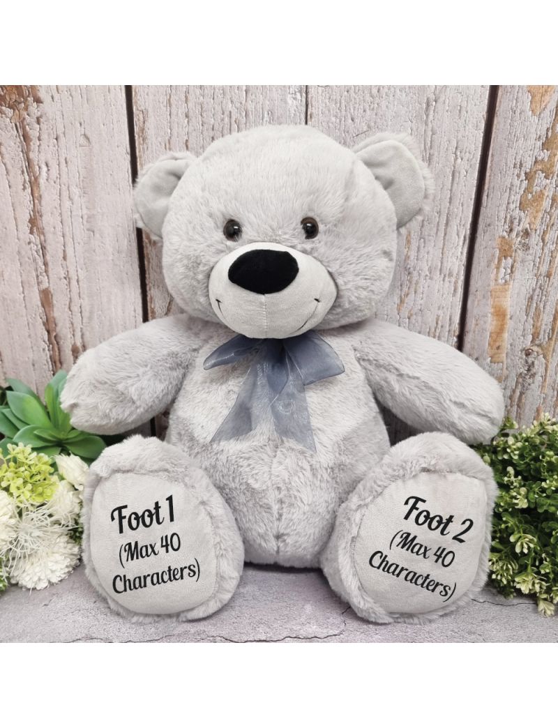 Personalised Page Boy Teddy Bear 40cm Grey